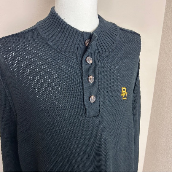 The Normal Brand Mens Button Down Sweater | Baylor Bears | Size XL | Black - Picture 3 of 10